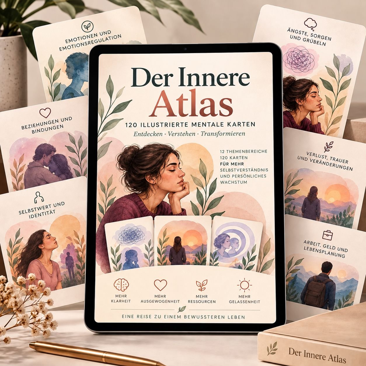 Mockup des Hauptprodukts — Der Innere Atlas